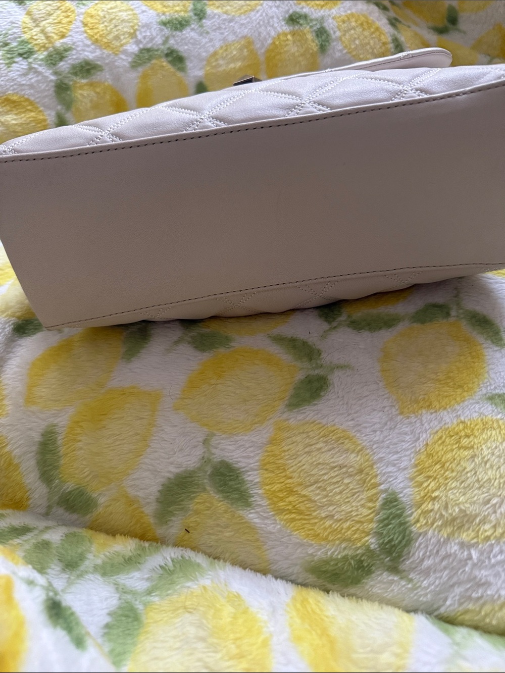 Kate Spade Quilted Top-Handle Satchel in Cream - Picture 2 of 3
